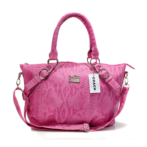 Coach Madison Embossed Medium Pink Totes DES | Women